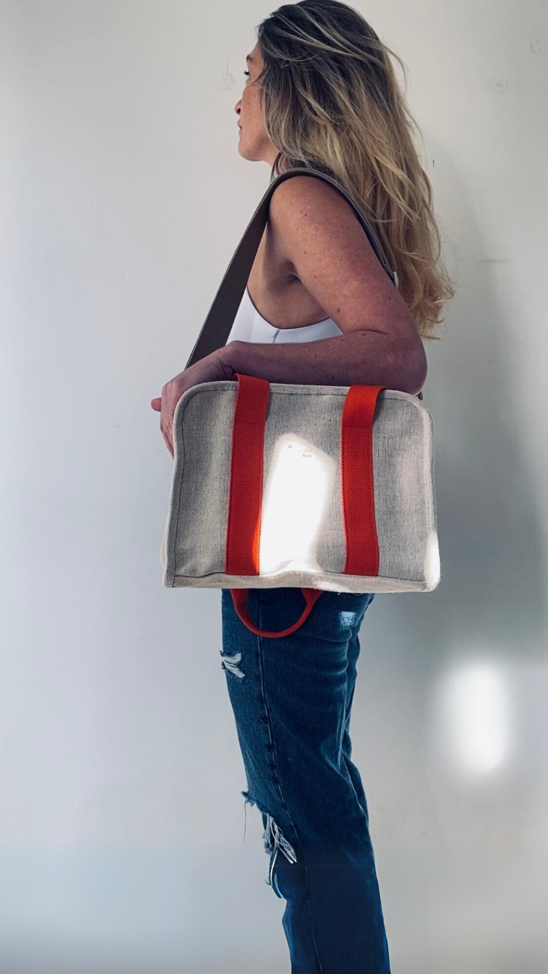Large Linen Cool Bag